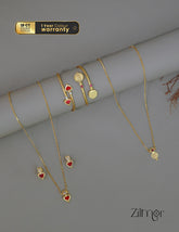 KY1011781 - Palakka &Kaashu Necklace Set with Matching Bangle combo (color option) 6-Zilmor